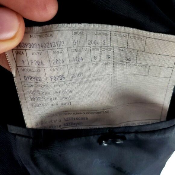 Dolce & Gabbana Virgin Wool 2 Button‎ Blazer 44R Blue W/ Brown Windowpane - Picture 8 of 10